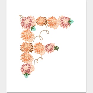 Letter F Floral Posters and Art